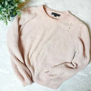 Love Tree Light Pink Mauve Chenille Soft Sweater